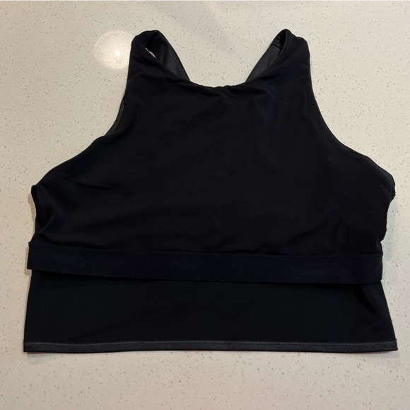 Athleta | Conscious Crop Bra Top in Black Shine Size Large - Picture 6 of 8